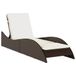 VidaXL Ligbed met kussens 114x205x73 cm poly rattan bruin