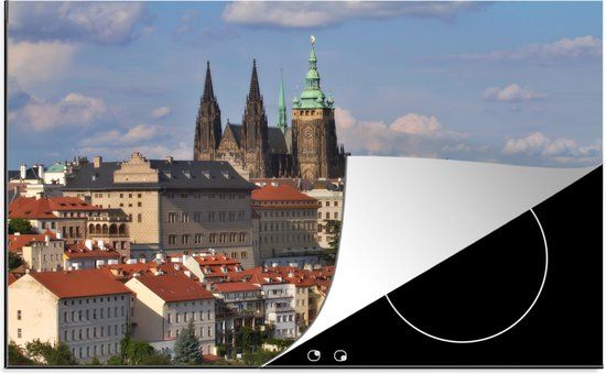 KitchenYeah® Inductie beschermer 77x51 cm - Praag - Kathedraal - Inductie beschermer