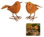Omgoods - 2 Pièces Décoration de Jardin Oiseaux en Métal avec Finition Rouille Vintage
