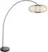 Mexlite Vloerlamp Solva zwart bamboe en metaal kantelbaar