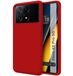 Tumundosmartphone Hoesjes van vloeibare siliconen, zeer zacht voor Xiaomi Poco X6 Pro 5G, rood