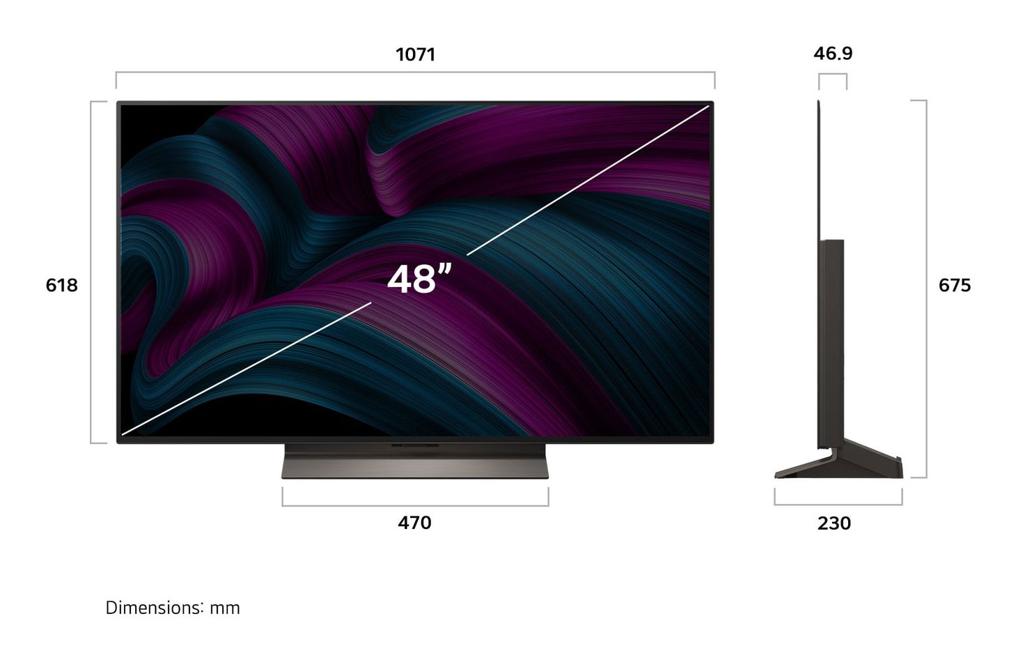 LG OLED48C56LB / OLED evo screen / 48 inch / 2025