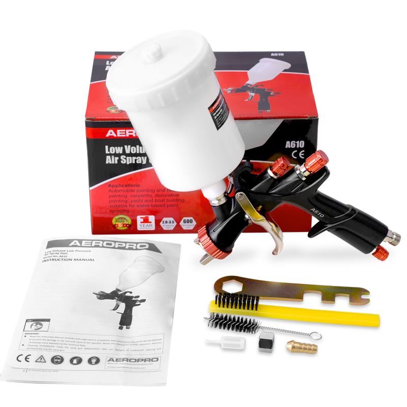 AEROPRO R500 Spuitpistool - 1.3mm Mondstuk - 600CC - LVLP - Zwaartekracht