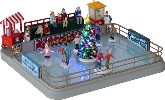Lemax - OUTDOOR SKATING RINK, WITH 4.5V ADAPTOR - Kersthuisjes & Kerstdorpen