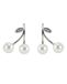 Everneed Boucles d'oreilles cerise blanc/argenté (U)