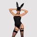 Obsessive Bunny kostuum- Erotische Rollenspel Kleding - Maat L/XL - Zwart