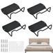 Ensemble de 4 supports de matelas antidérapants pour cadres de lit - Pas de perçage requis, Noir