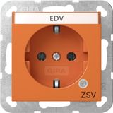 Gira prise SCHUKO avec voyant lumineux GN + BSF ZSV Système 55 Orange