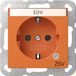 Gira prise SCHUKO avec voyant lumineux GN + BSF ZSV Système 55 Orange