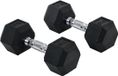 HOMCOM rubberen halter - 12,7 x 11 x 8,6 cm - zwart