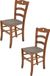 t m c s Tommychairs Cuore - Eetkamerstoelen - Set van 2 - Licht Walnoot - Stof & Hout