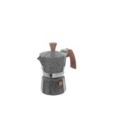 Espressokoker Stone Espressokoker van aluminiumlegering voor 1 kopje grijs handvat bruin