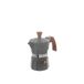 Espressokoker Stone Espressokoker van aluminiumlegering voor 1 kopje grijs handvat bruin