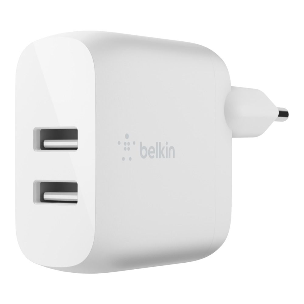 Belkin Boost Charge 24W Dual USB-A Wall Charger - White