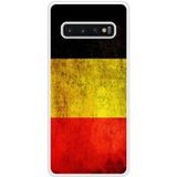 Samsung Bedrukt siliconen hoesje compatibel met Galaxy S10 Plus Drapeau Belgique