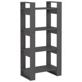 vidaXL Boekenkast/kamerscherm - 60x35x125 cm - massief hout - grijs