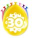 Paperdreams cijfer ballonnen - 30 jaar 8 stuks 30cm