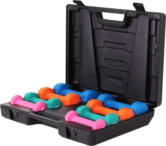 Gorilla Sports Aerobics Set - 10 kg - Blauw - Inclusief Koffer en 8 Gewichten