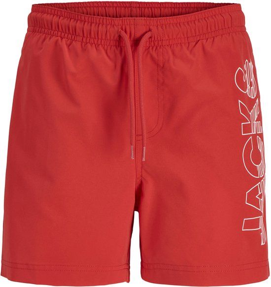 Jack & Jones Maui Wave Logo Zwemshort Jongens - Rood - Maat 164