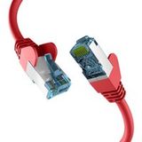 Patchkabel RJ45 PATCHKABEL mit CAT7 ROHKABEL ROT 3m, S/FTP PIMF Netzwerkkabel LAN DSL - 1 VPE = 10 Stück