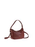 Pierre Cardin Sac à bandoulière pour femme en cuir véritable Made in Italy 32,5 x 19 x 10 cm 55094, Rubis, Taglia unica