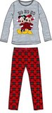 Minnie Mouse pyjama - Maat 128 / 8 jaar - Lange mouw - Grijs/bordeaux