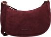 Beagles Chino Crossbodytas - Faux Suède - Schoudertas - Damestas - Halfrond Model - Ritssluiting - Verstelbare Schouderband - Bordeaux rood