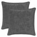 vidaXL - Kussensloop - 2 stuks - Donkergrijs - 50 x 50 cm