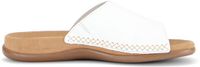 Gabor Dames Platte Sandalen Wit Leer Maat 39