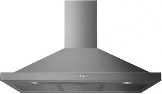 Exquisit KH92-3INOX - Wandschouw Afzuigkap - 90 cm - RVS