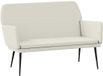 vidaXL Bankje 108x79x79 cm fluweel crèmekleurig
