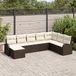 vidaXL Tuinbank Set 8-persoons Bruin Polyrattan