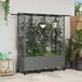 VidaXL Verhoogd bed met trellis en dak lichtgrijs 163,5 x 40 x 142 cm