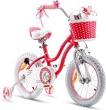 [Brand] Vélo enfant, 12 pouces, rose, avec stabilisateurs et frein à rétropédalage