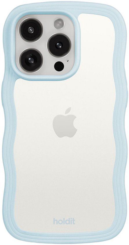 Holdit Wavy Case geschikt voor Apple iPhone 15 Pro Max - Mineral Blue