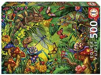 Educa - Gekleurd bos, puzzel met 500 stukjes, afmetingen ca. 1 keer opgebouwd: 48 x 34 cm, incl. staart fix-puzzel om een keer op te hangen, vanaf 11 jaar (19551)
