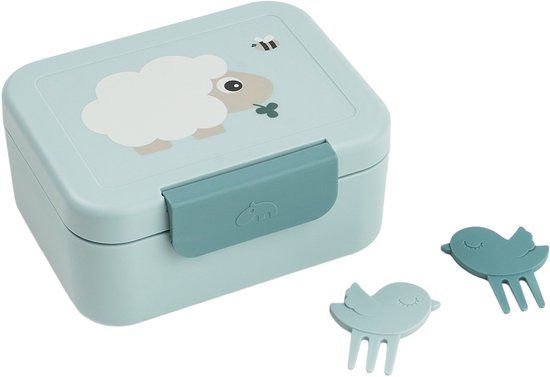 Done by Deer Lunchbox met Snackprikkers - Tiny Farm - Blauw