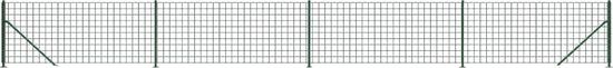 vidaXL Draadgaashek met flens 1,1x10 m groen
