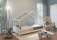 Viking Choice Huisbed - 90x200 cm - wit - met lattenbodem