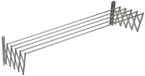Sauvic 80 Cm Uitschuifbare Aluminium Waslijn Zilver