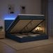 Prolenta Maison Exclusive Lit Ottoman exclusif, avec matelas et éclairage LED bleu, dimensions 180 x 200 cm, revêtement en tissu