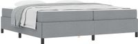 vidaXL Boxspringbed Lichtgrijs 200 x 200 cm Stof