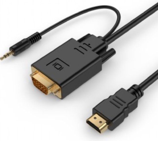 Gembird Cablexpert HDMI naar VGA + 3.5mm Jack kabel - 1.8 meter - Zwart