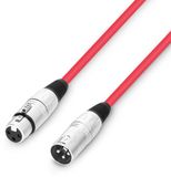 Adam Hall 3 STAR MMF 0100 RED Microfoonkabel | XLR vrouwelijk x XLR mannelijk | 1 m | Rood