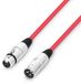 Adam Hall 3 STAR MMF 0100 RED Microfoonkabel | XLR vrouwelijk x XLR mannelijk | 1 m | Rood