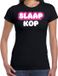 Bellatio Decorations Verkleed T-shirt voor dames - slaapkop - zwart - carnaval - foute party XXL