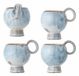 Bloomingville Avonlea mok blauw steengoed 4 stuks