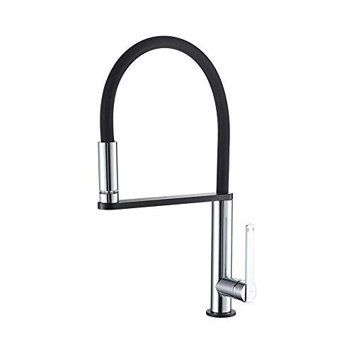 GRIFEMA G14002B LED kitchen faucet, black-silver