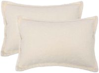 vidaXL - Taie d'oreiller - 2 pièces - Crème - 50 x 70 cm - Satin de coton