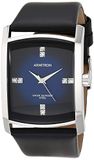 Armitron Men's Rectangular Crystal Dial Accented Leather Strap Watch, 20/4604